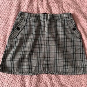 Plaid Gray Women's Skirt